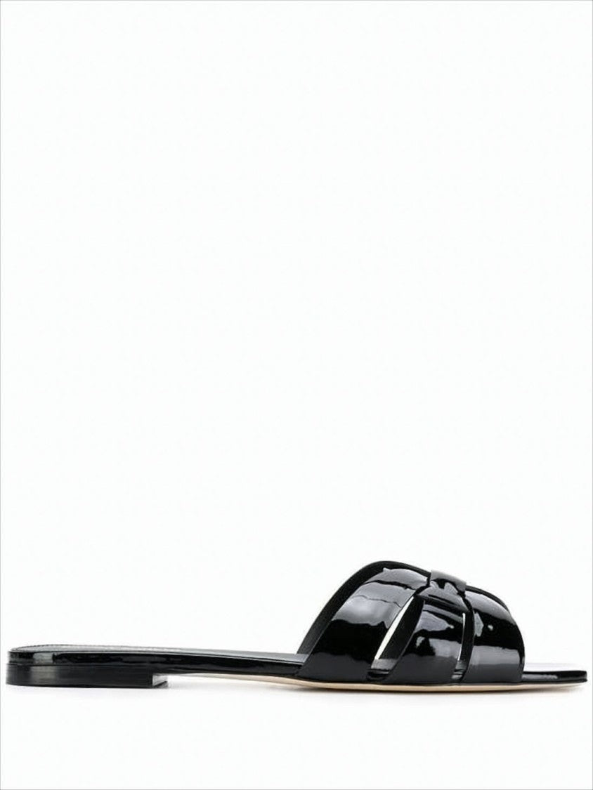 Saint Laurent Patent Leather Flat Mule