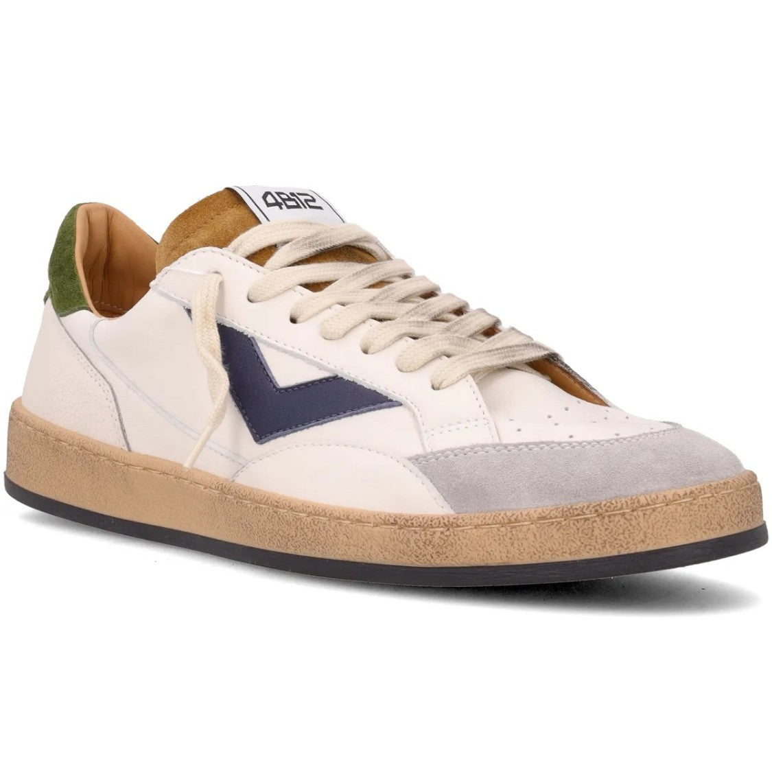 4B12 Play New Sneakers In White Leather