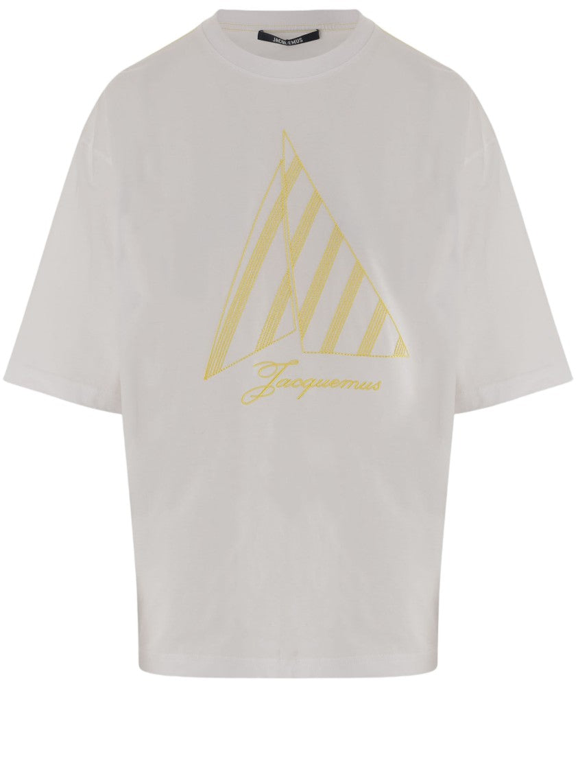 Jacquemus Oversized Cotton T-Shirt With Embroidered Logo