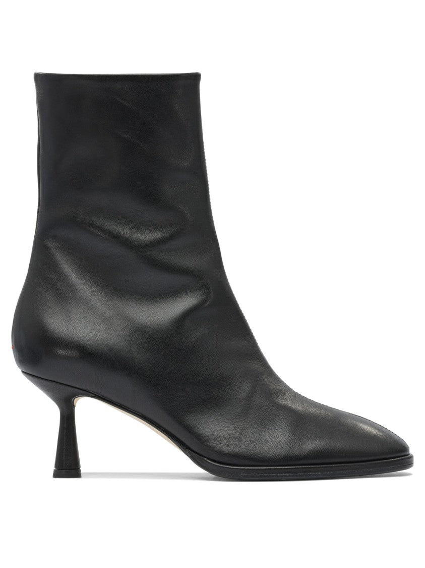 Aeydē Pointed Toe Black Ankle Boots