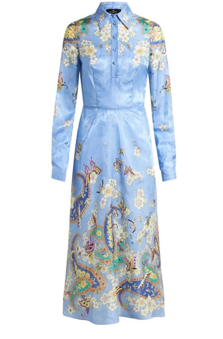 Etro Floral And Paisley Print Midi Dress