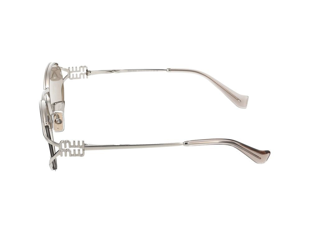 Miu Miu Gold Round Metal Sunglasses