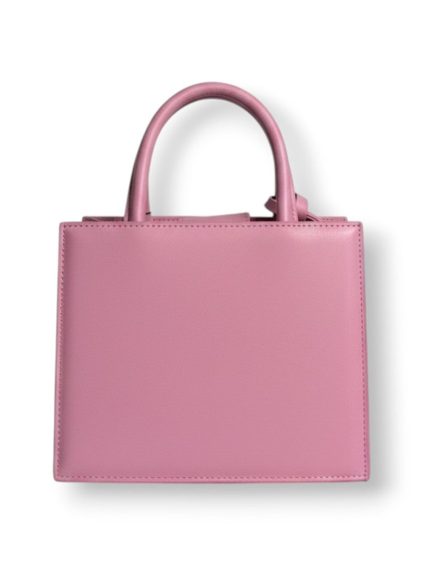 Mc2 Saint Barth Structured Rectangular Handbag In Soft Pink With Minimalist Design