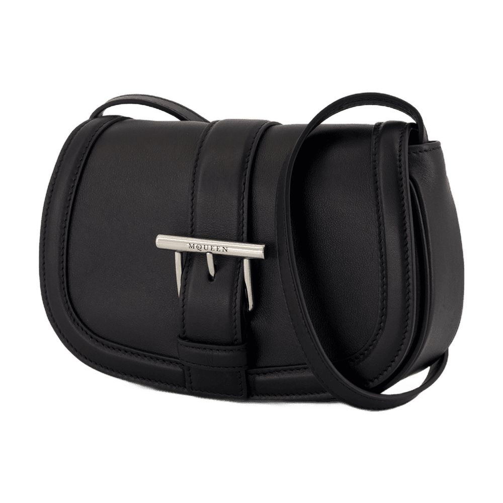 Alexander Mcqueen T-Bar Satchel Mini Purse - Leather - Black