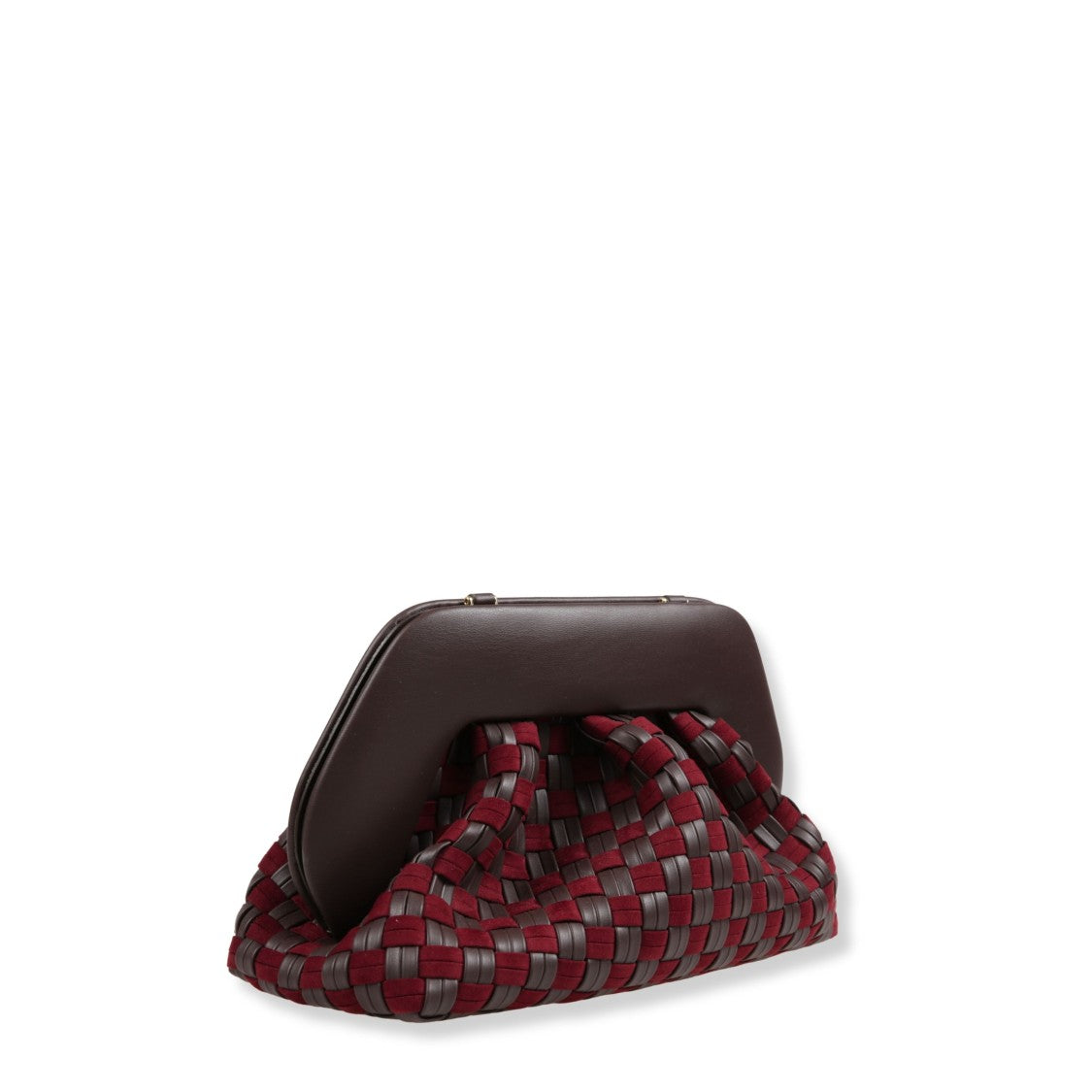 Themoirè Micro-Woven Suede Tote Bag In Rich Ebony