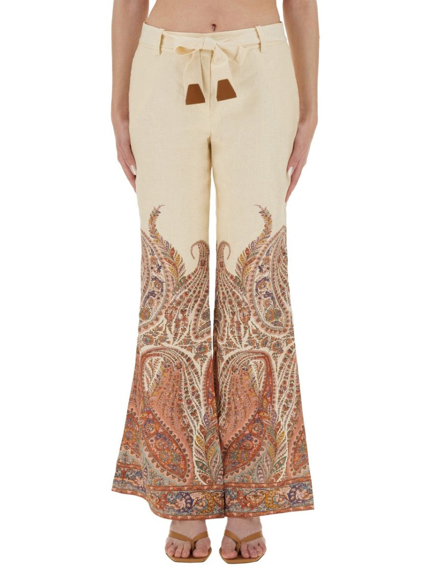 Zimmermann Rhiannon Paisley Pattern Flared Pants