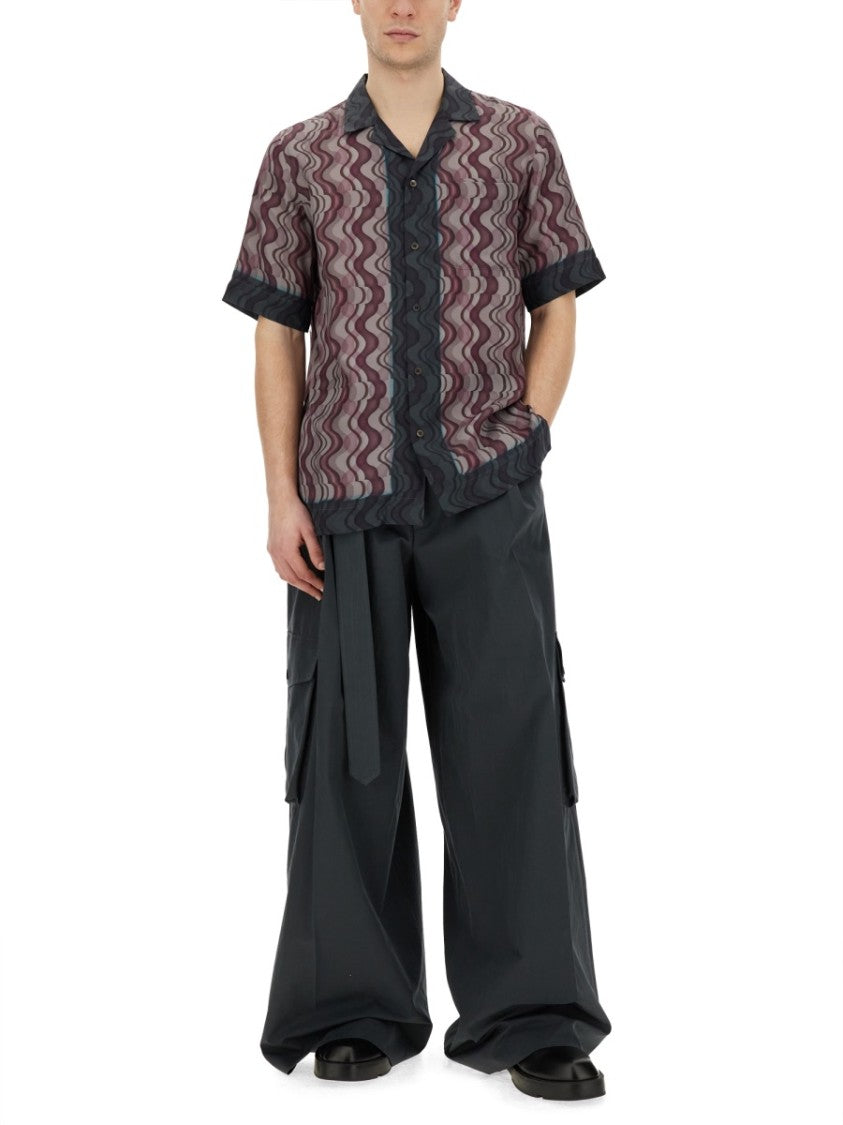 Dries Van Noten Vibrant Printed Casual Shirt With Classic Collar