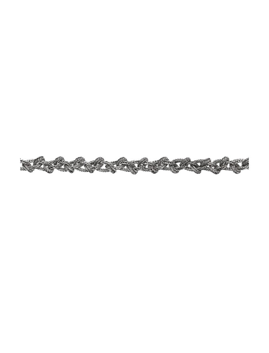 Emanuele Bicocchi Intricately Woven Rope Knot Necklace In Sterling Silver