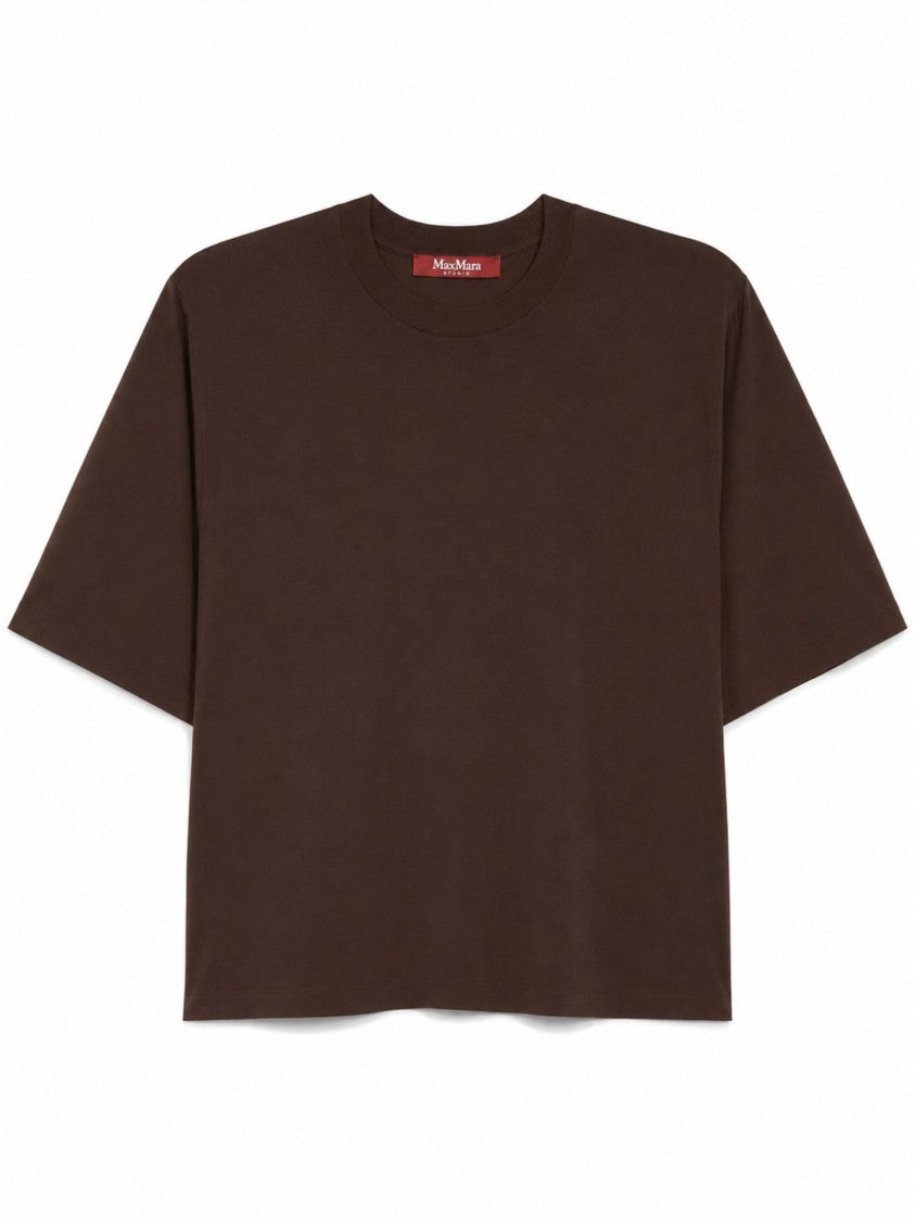 Max Mara Brown Raglan Sleeves Viscose T-Shirt