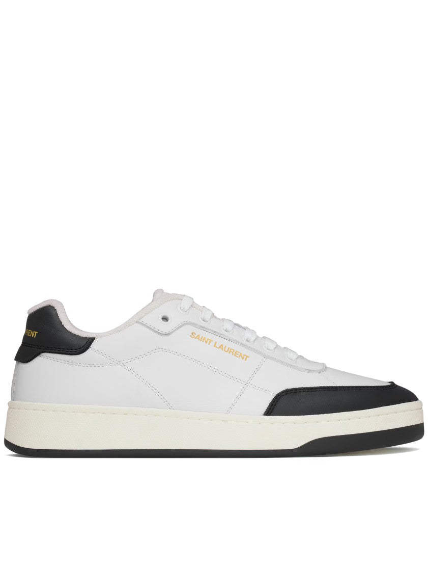 Saint Laurent White Sl/61 Low-Top Leather Sneakers