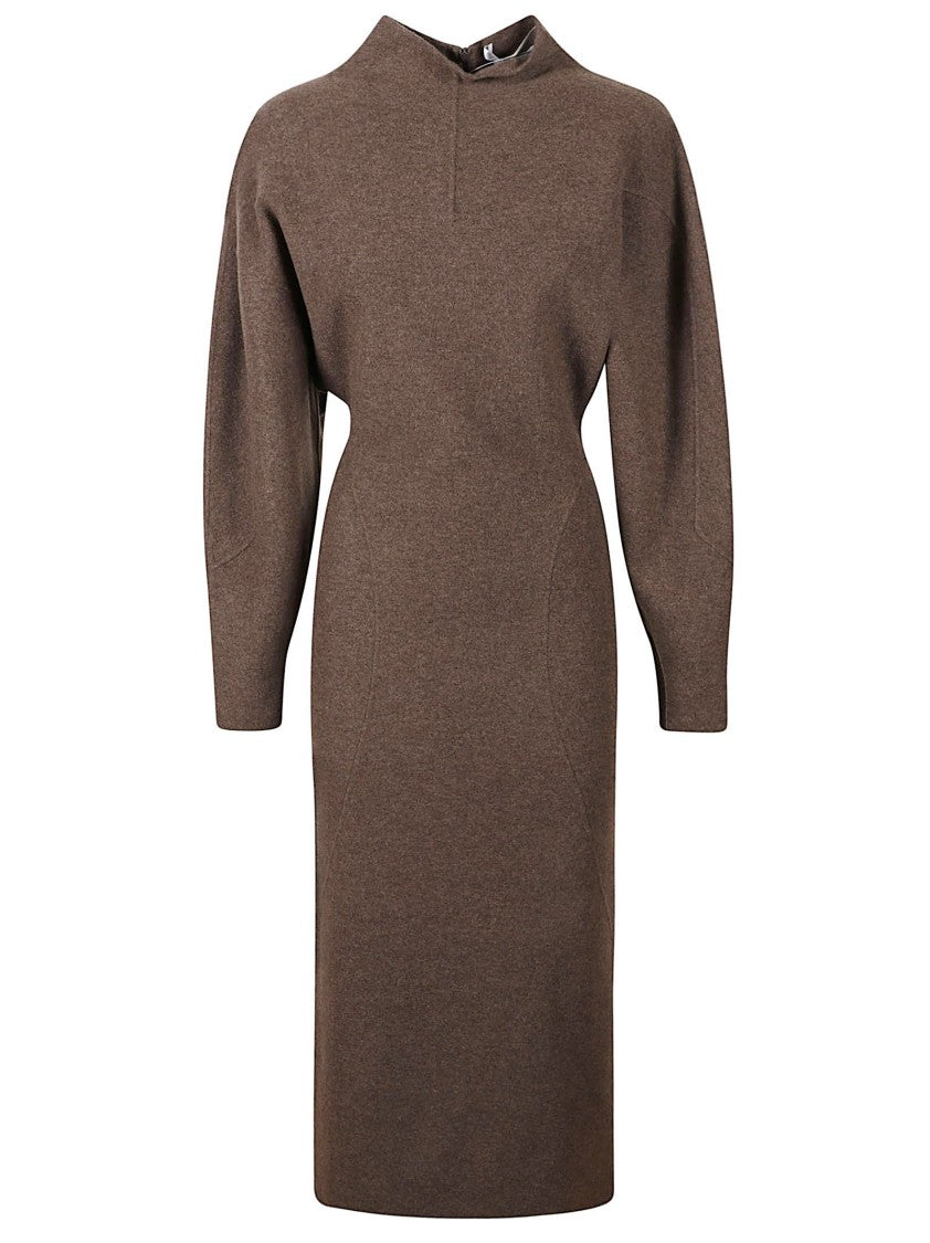 Max Mara Knee-Length Structured Dress With Voluminous Sleeves