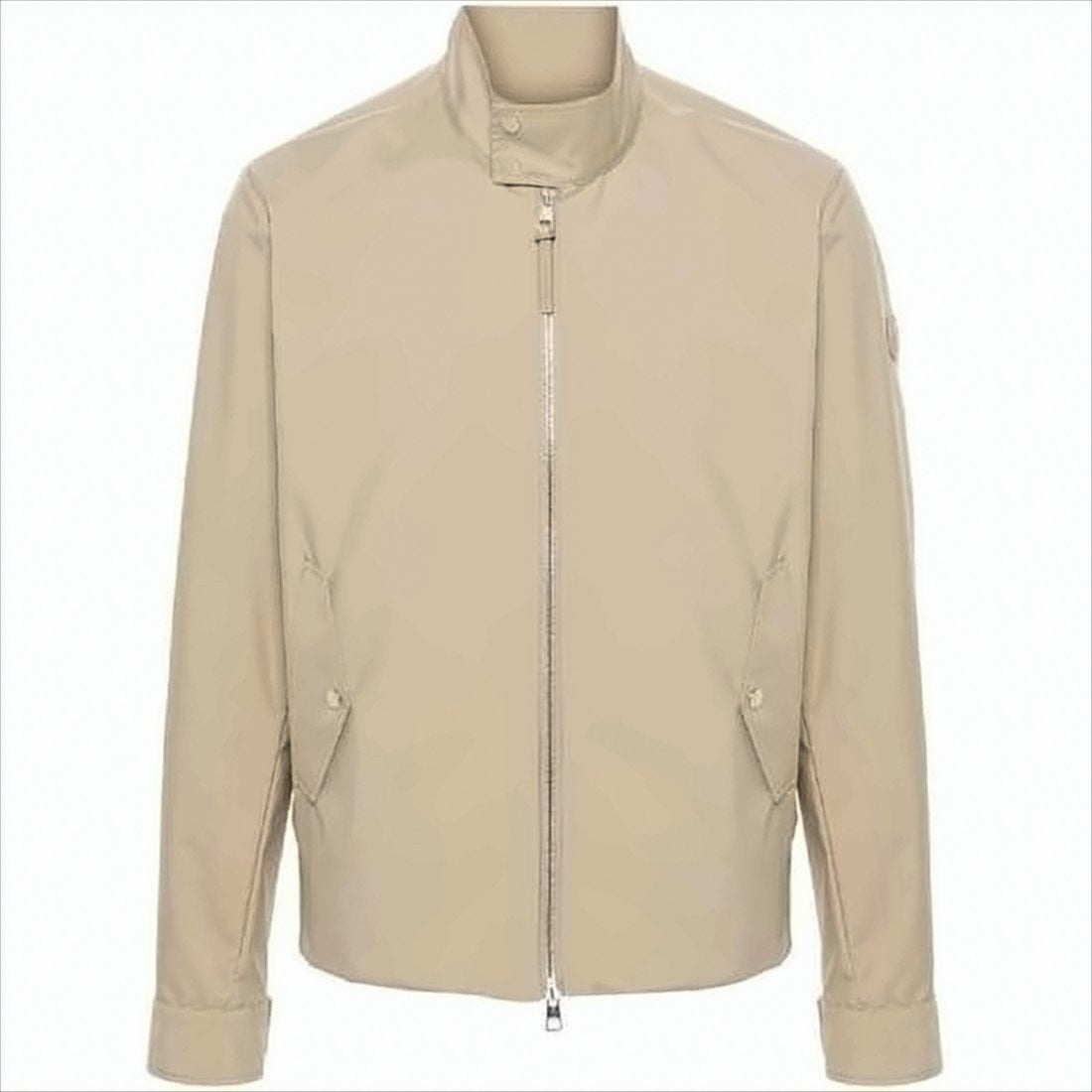 Moncler High-Collar Jacket With Leather Accents