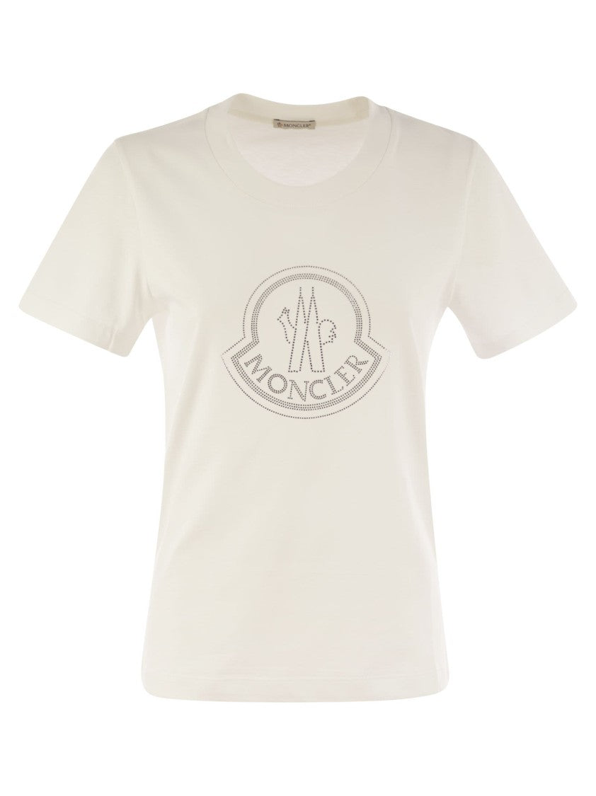 Moncler Crystal-Embellished Cotton Jersey T-Shirt