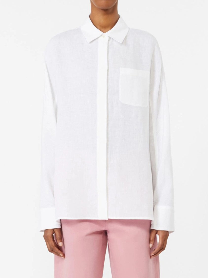 Max Mara White Smmgala Loose-Fitting Cotton Shirt