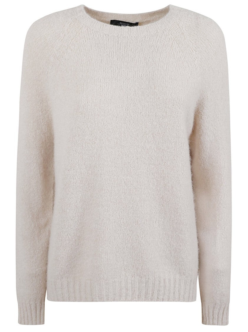 Max Mara Alpaca Knit Sweater With Classic Crew Neckline