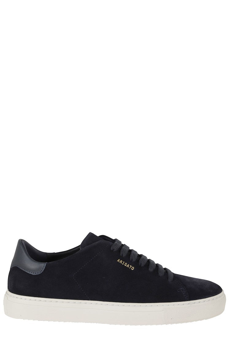 Axel Arigato Low-Top Blue Suede Sneakers With Embossed Branding