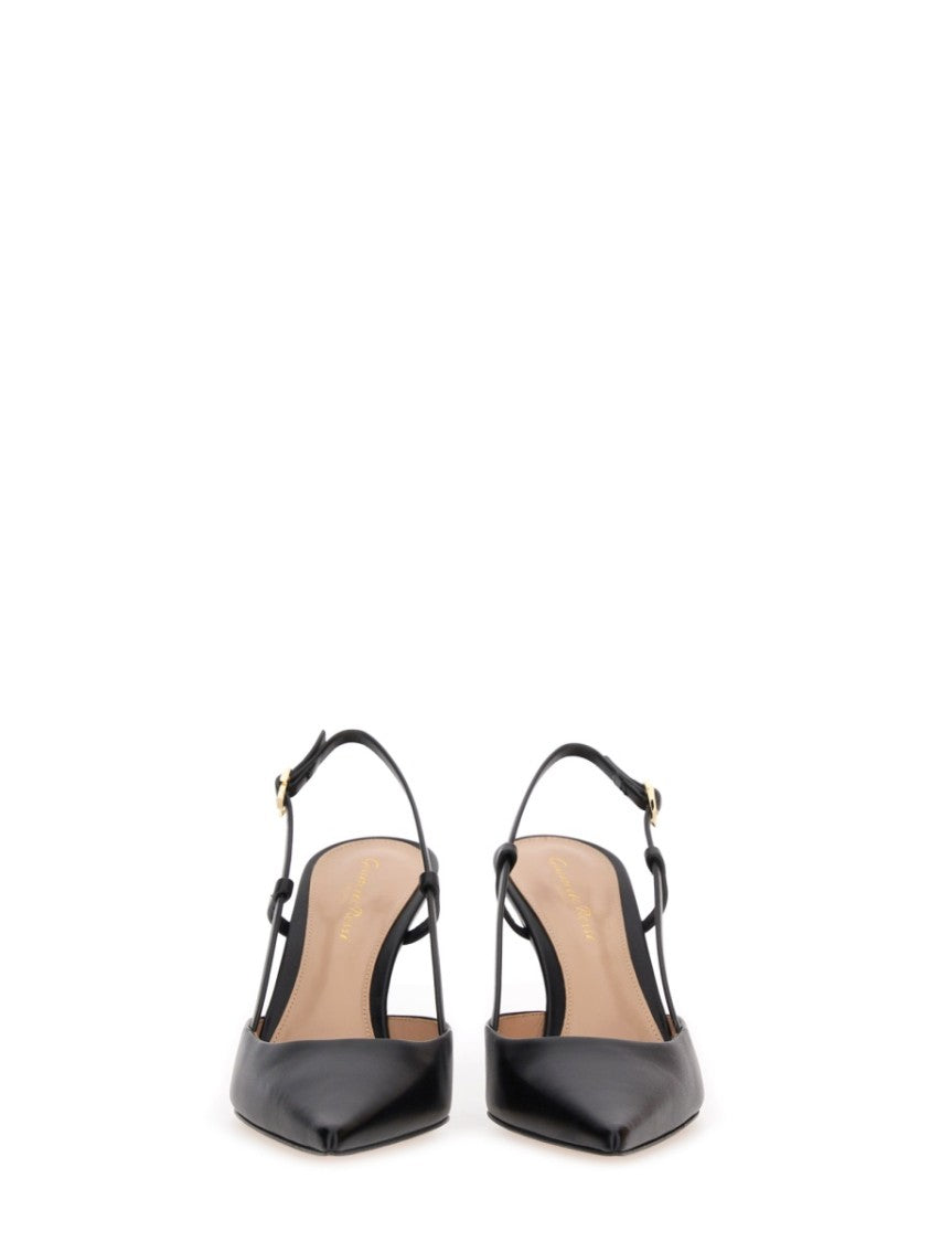 Gianvito Rossi Ascent Pointed Curved Heel Pumps