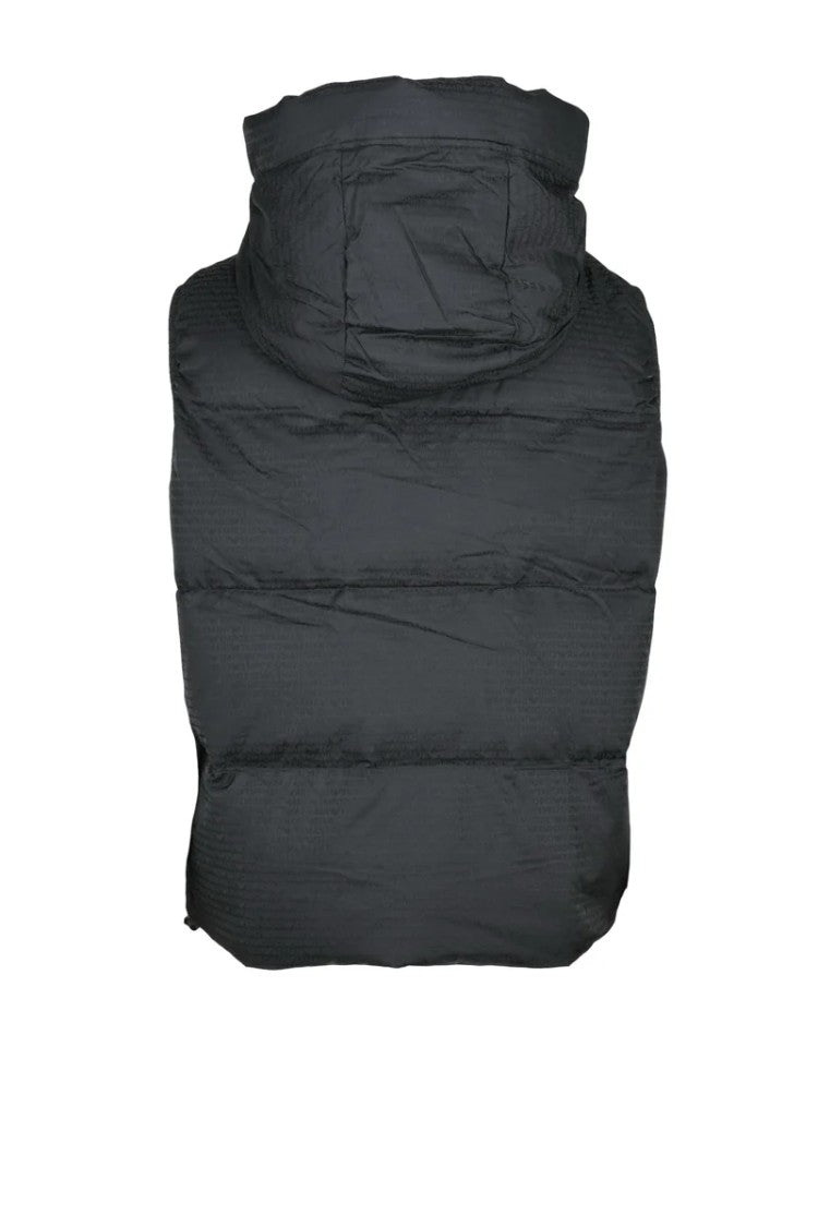 Emporio Armani Polyamide Gilet With Zip - Black