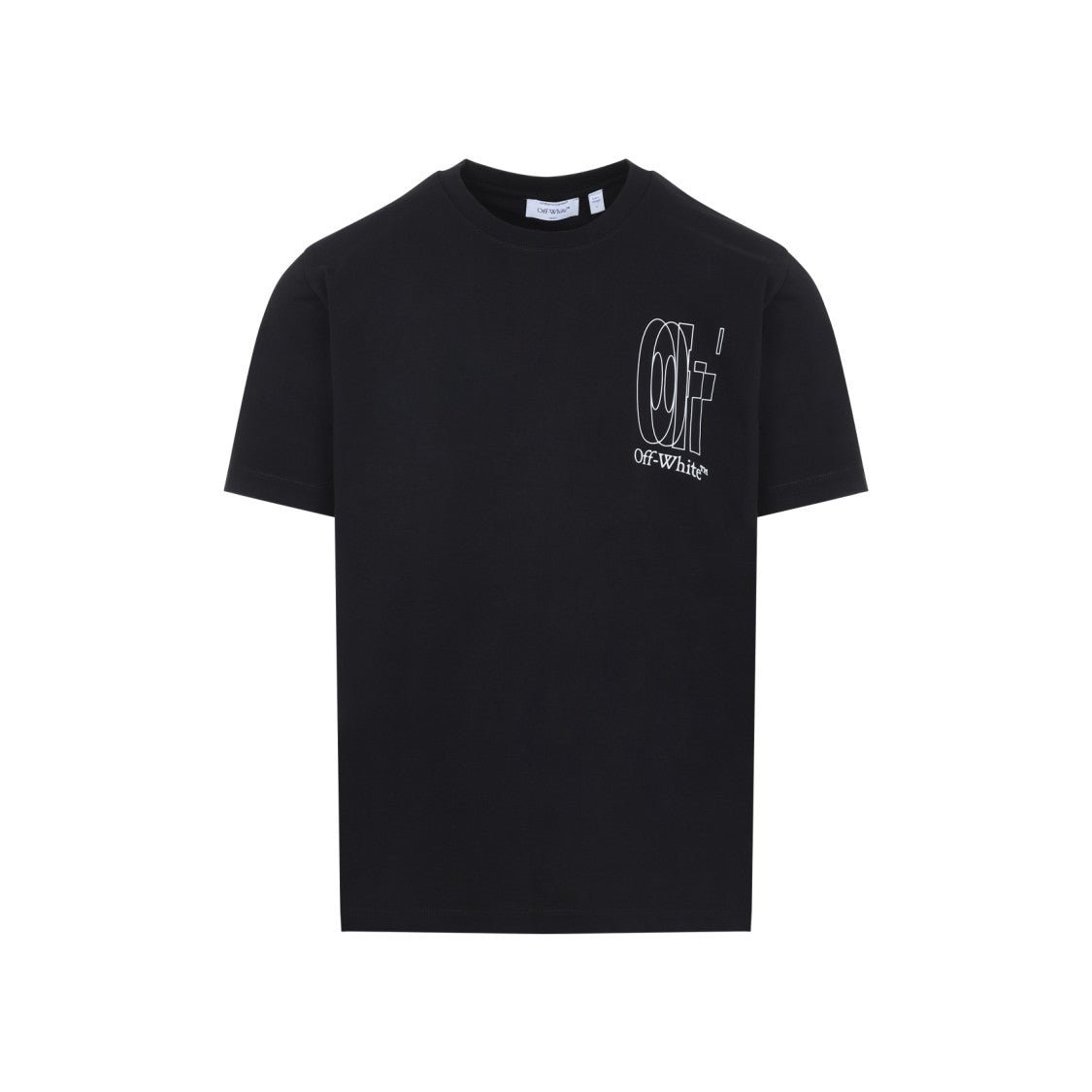 Off-White Black Short-Sleeve T-Shirt With Graphic Elements