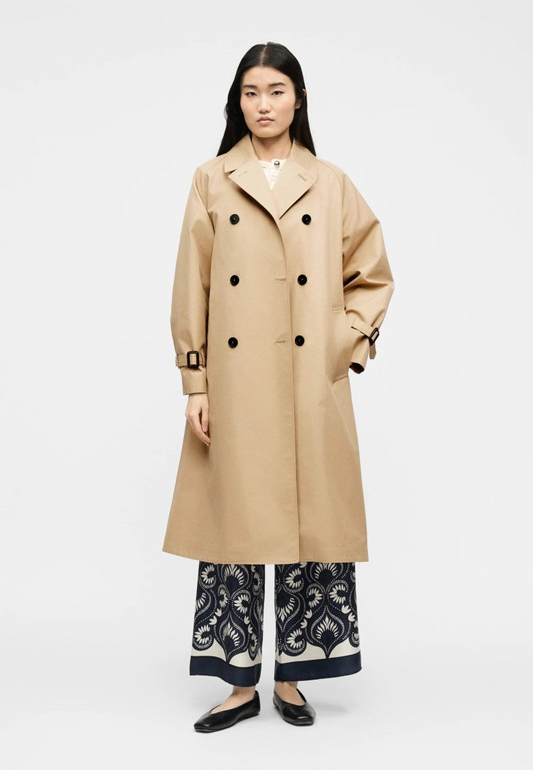 Max Mara Beige Cotton Blend Trench Coat