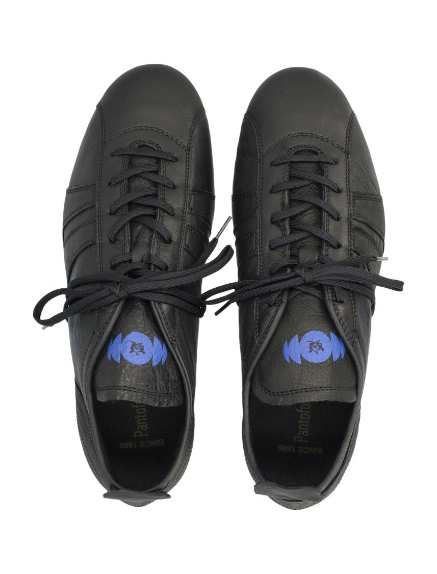 Pantofola D'oro 540 Football Inspired Black Leather Sneakers
