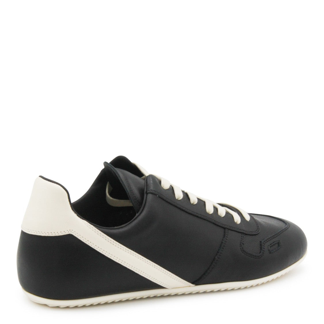 Rick Owens Black Leather Minimal Sneakers