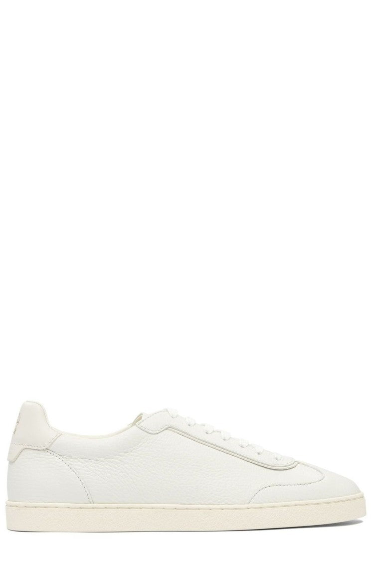 Brunello Cucinelli Minimalist Calf Leather Low-Top Sneakers