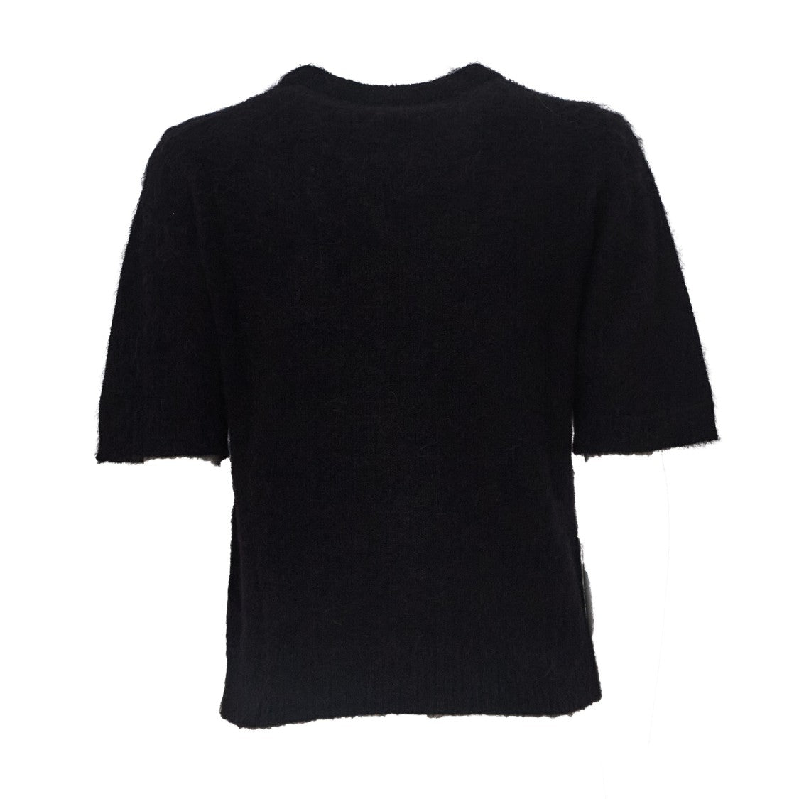 Ganni Fine Brushed Alpaca Short-Sleeve T-Shirt