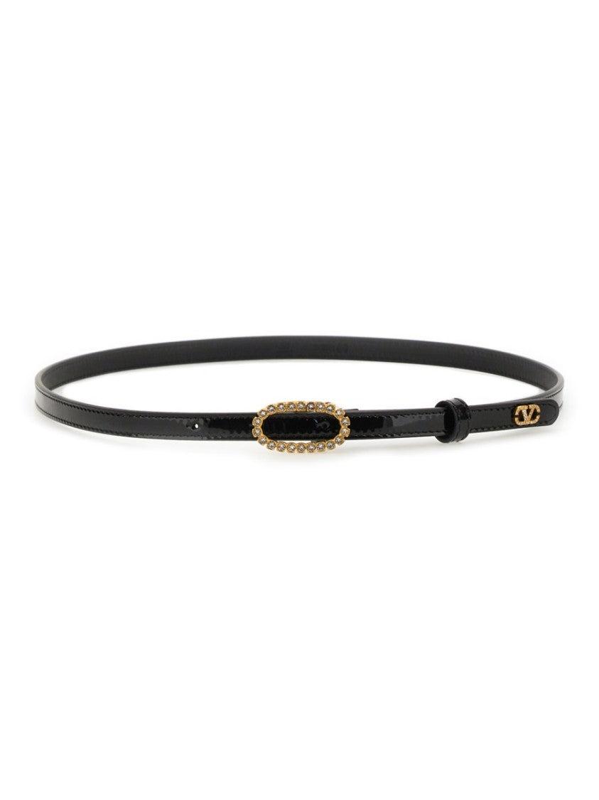 Valentino Garavani Black Leather Belt