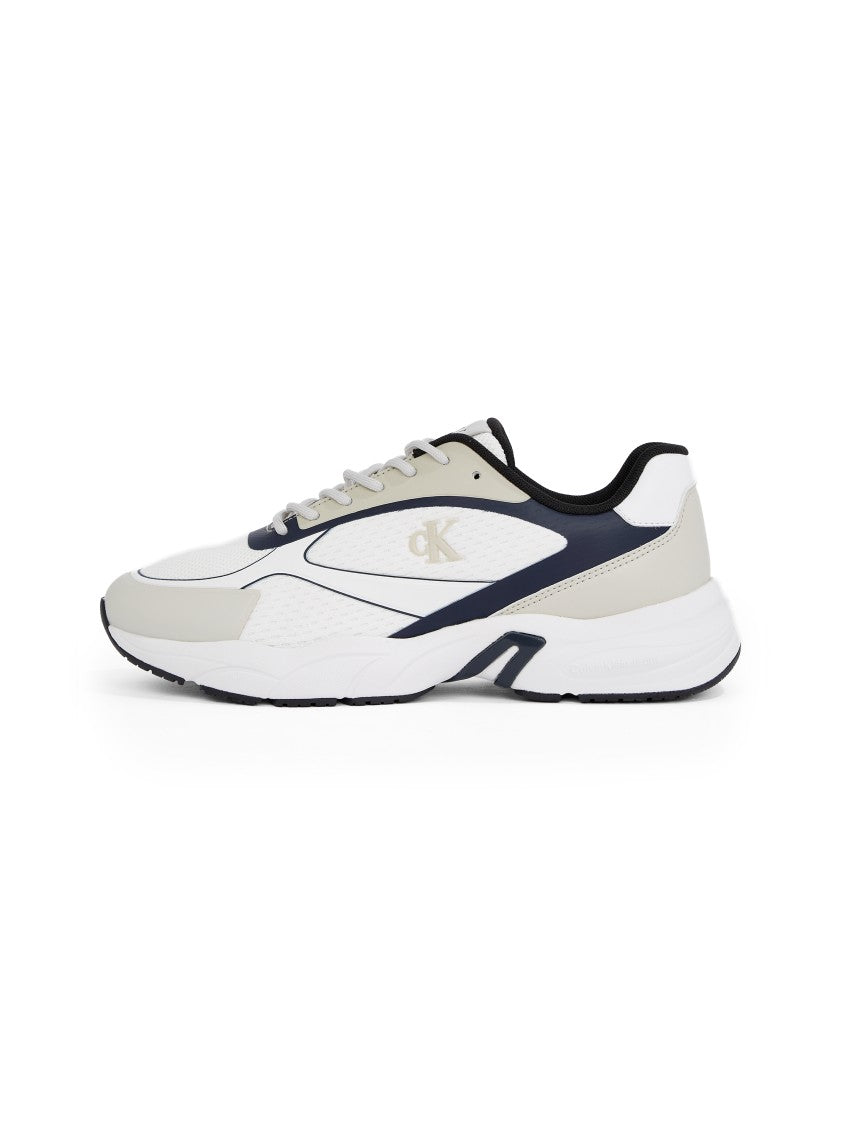 Calvin Klein White Sneakers With Navy Accents