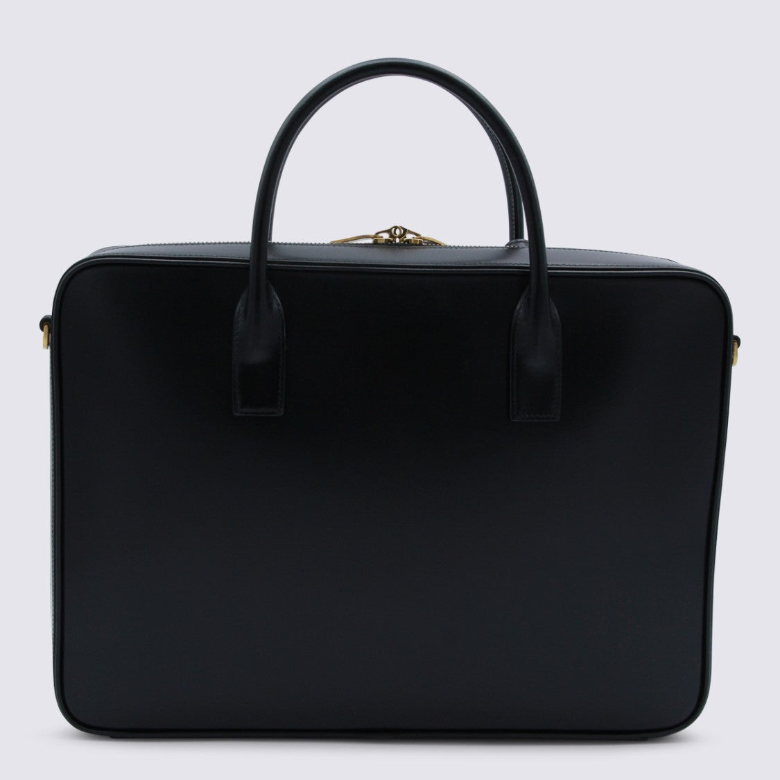 Saint Laurent Rectangular Black Bag With Smooth Finish And Gold-Tone Hardware