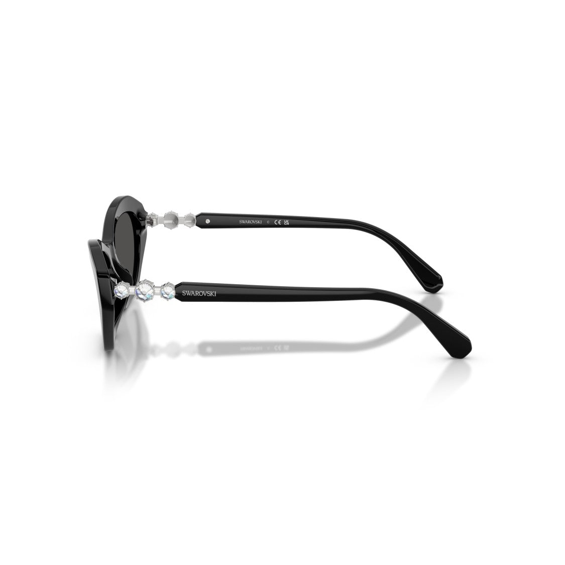 Swarovski 0Sk6048 Angular Sunglasses With Crystal Embellishment