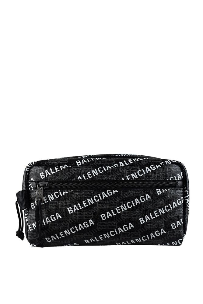 Balenciaga Black Canvas Toiletry Bag