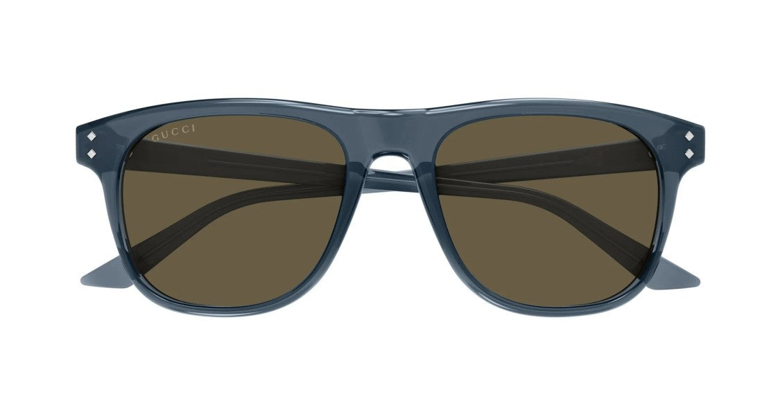 Gucci Blue Glossy Finish Bold Acetate Sunglasses