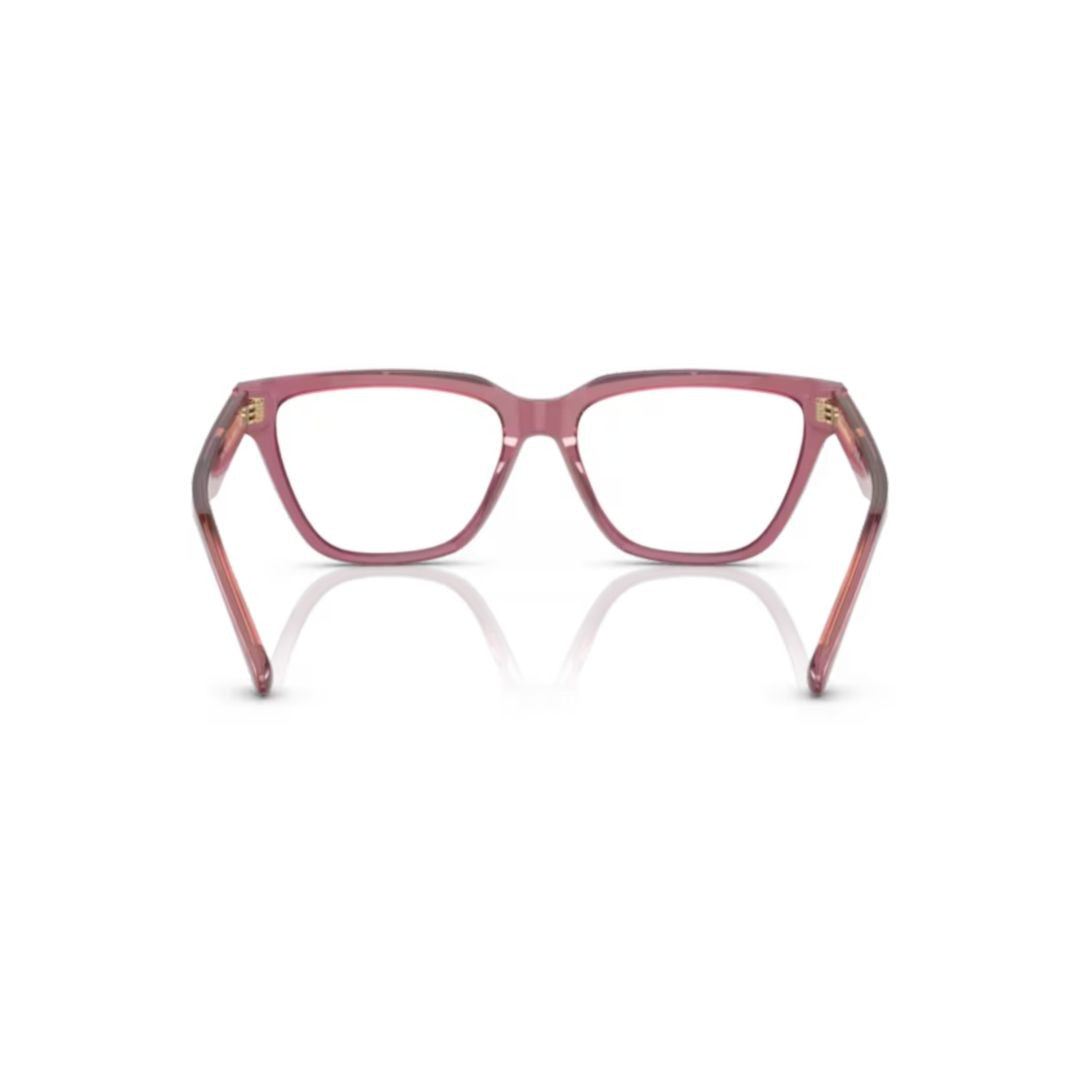 Emporio Armani 3208 Vista Oversized Square Frame Acetate Eyeglasses With Gold Accents