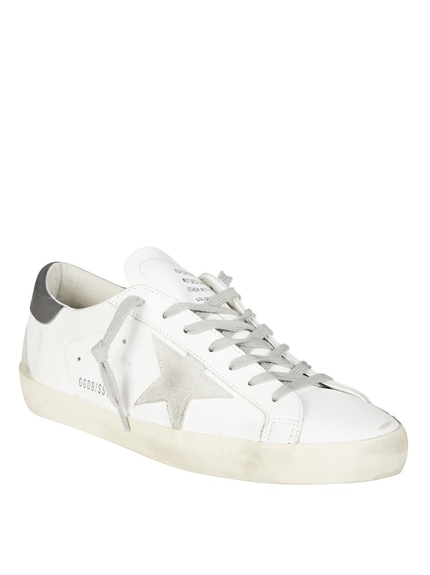 Golden Goose Superstar Leather And Heel Suede Star Sneakers