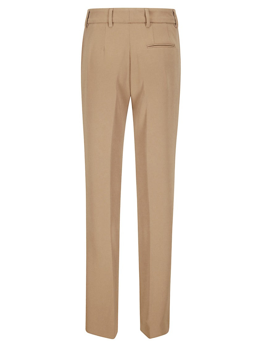 Alberto Biani Tailored Brown Trousers With Button Fastening