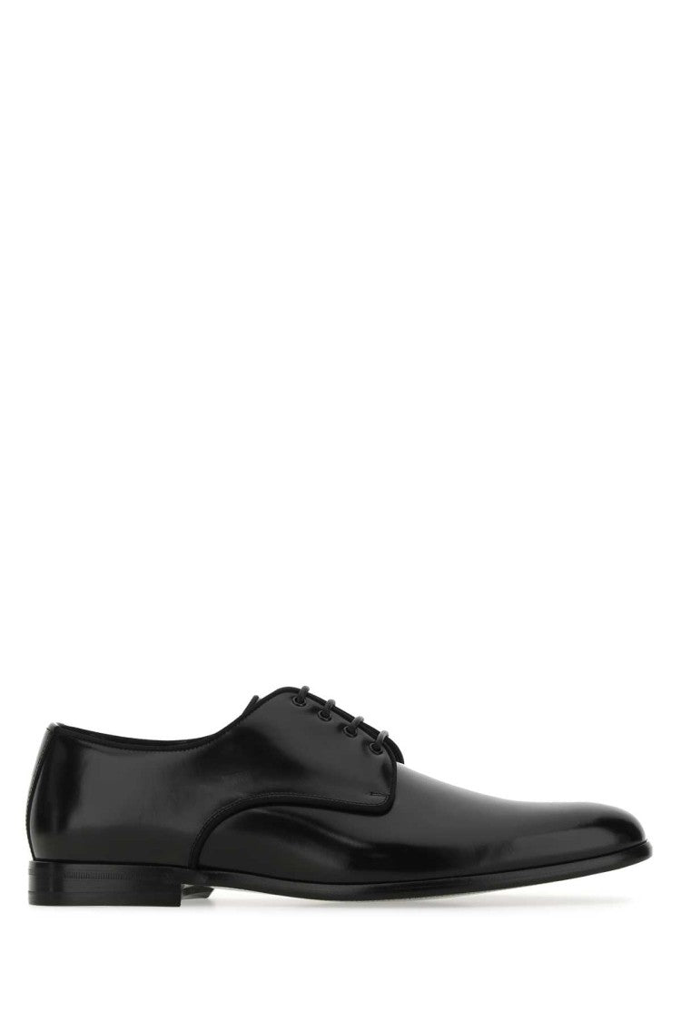 Dolce & Gabbana Black Leather Lace-Up Shoes