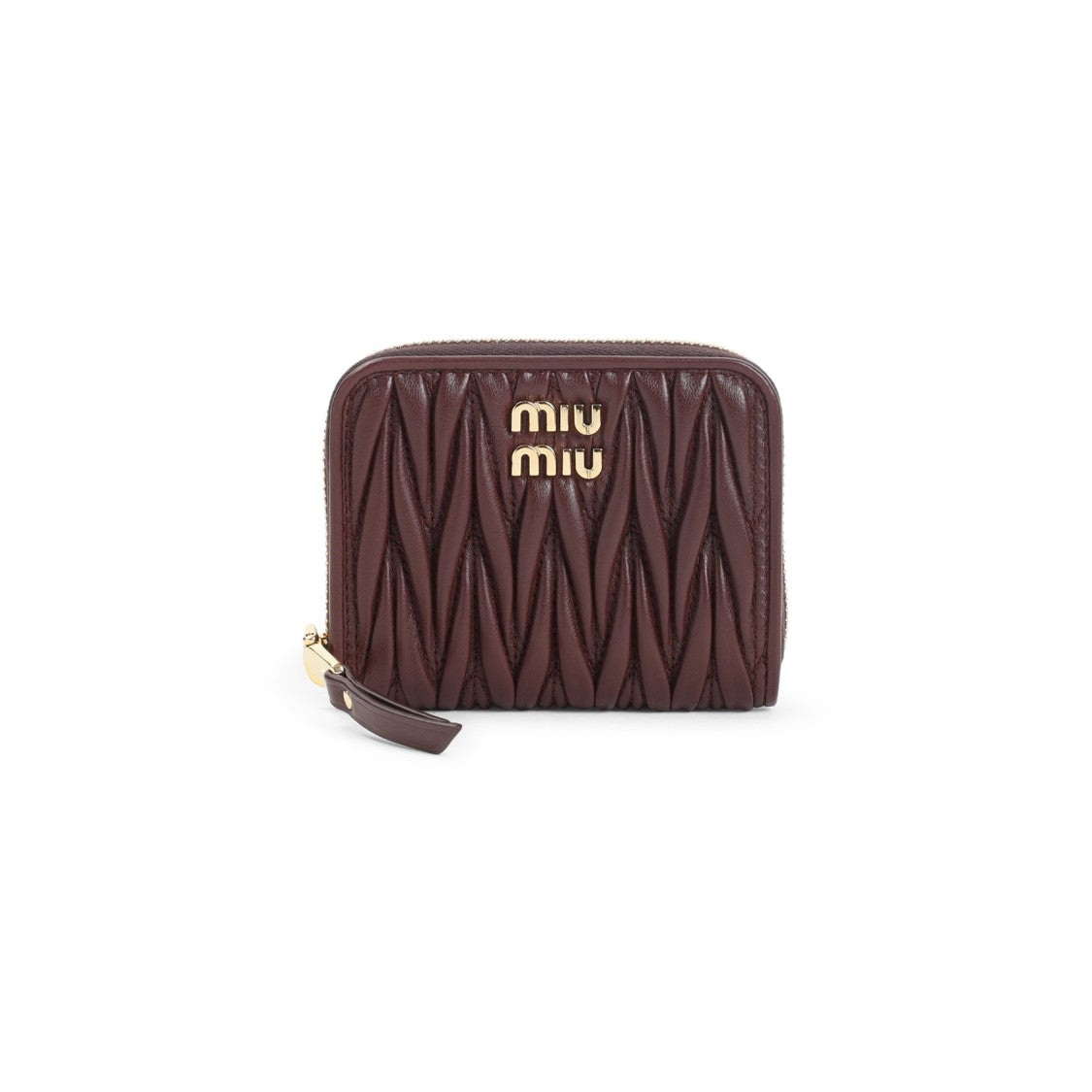Miu Miu Dark Red Lamb Leather Coin Case