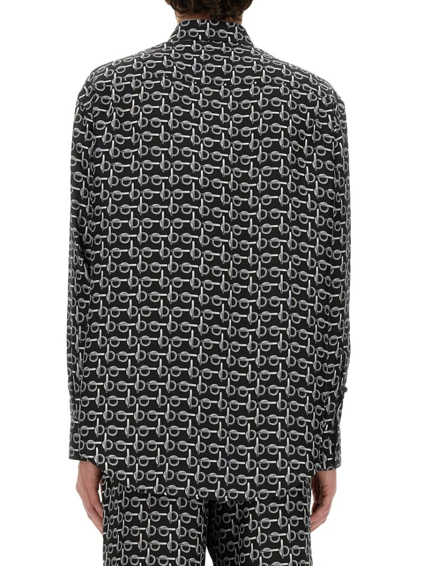 Burberry Oversize Black Silk Shirt