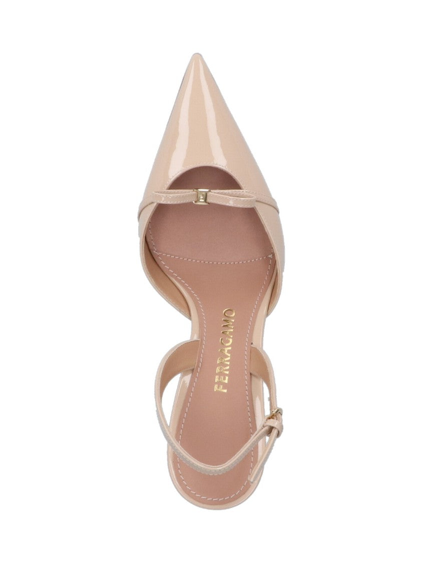 Ferragamo Slingback Pumps With Bow – Pink