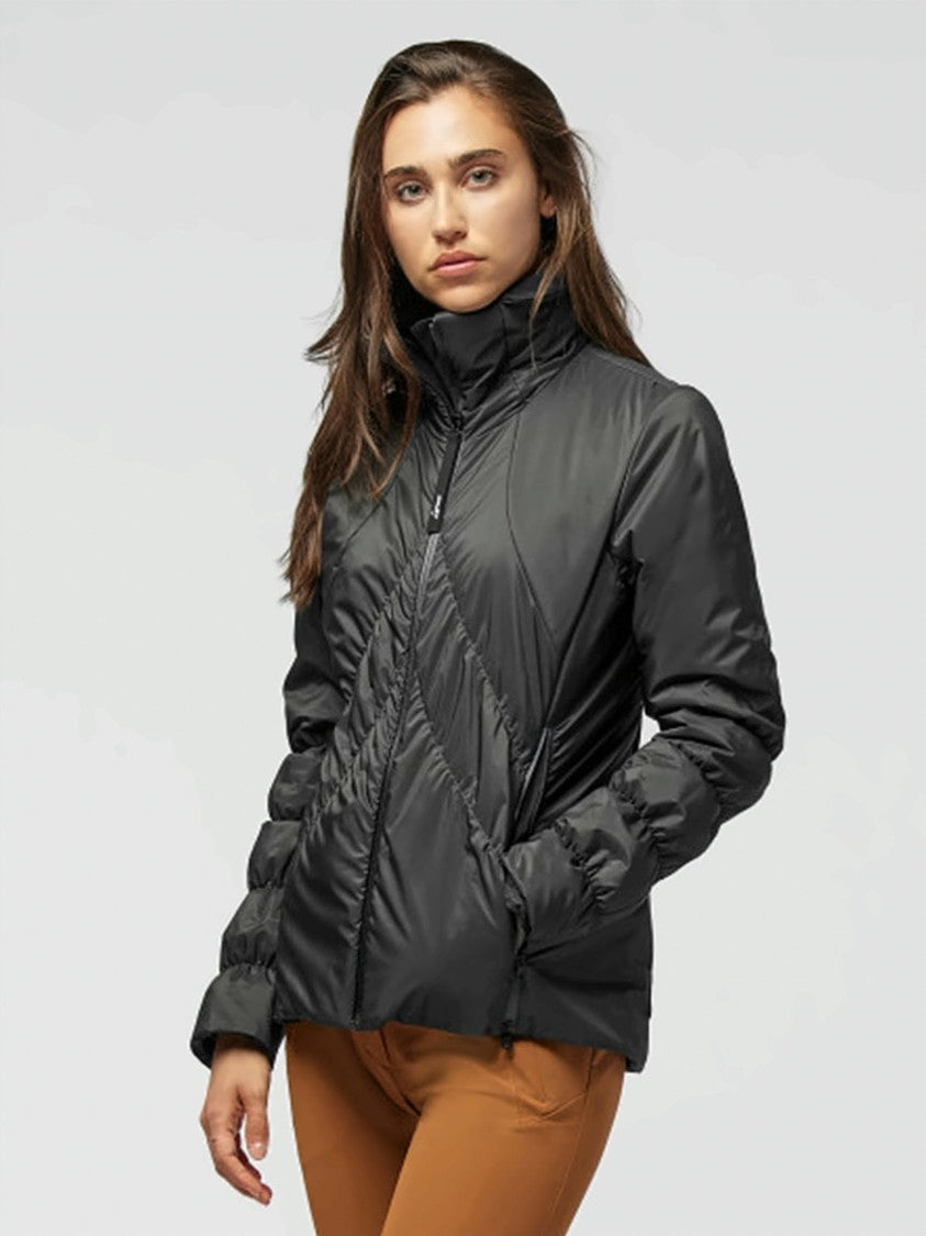 Lamunt Black Samuela Textured High-Collar Polyamide Jacket