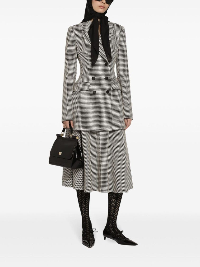 Dolce & Gabbana Tailored Double-Breasted Houndstooth Jacket By Dolce & Gabbana