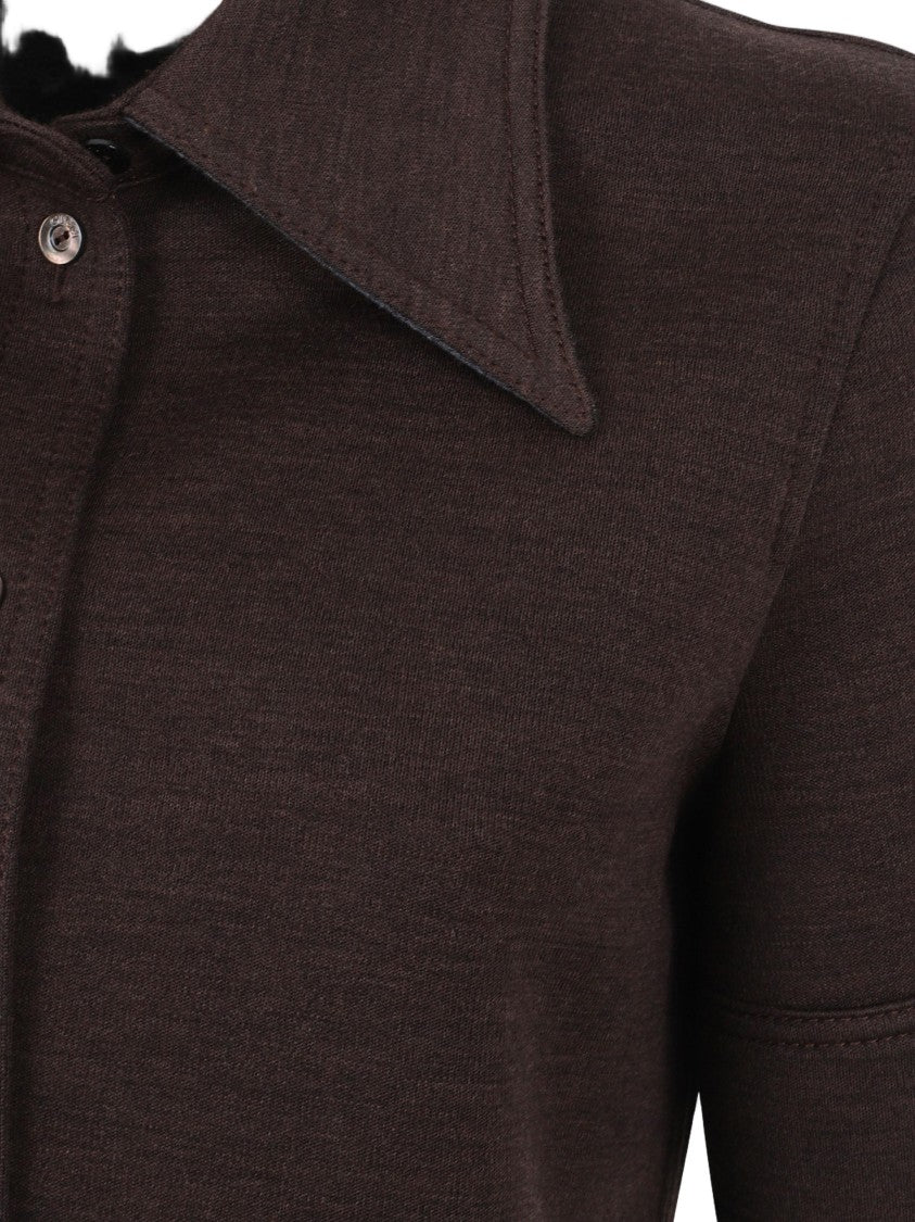 Gucci Pointed Collar Gucci Shirt With Short Sleeves