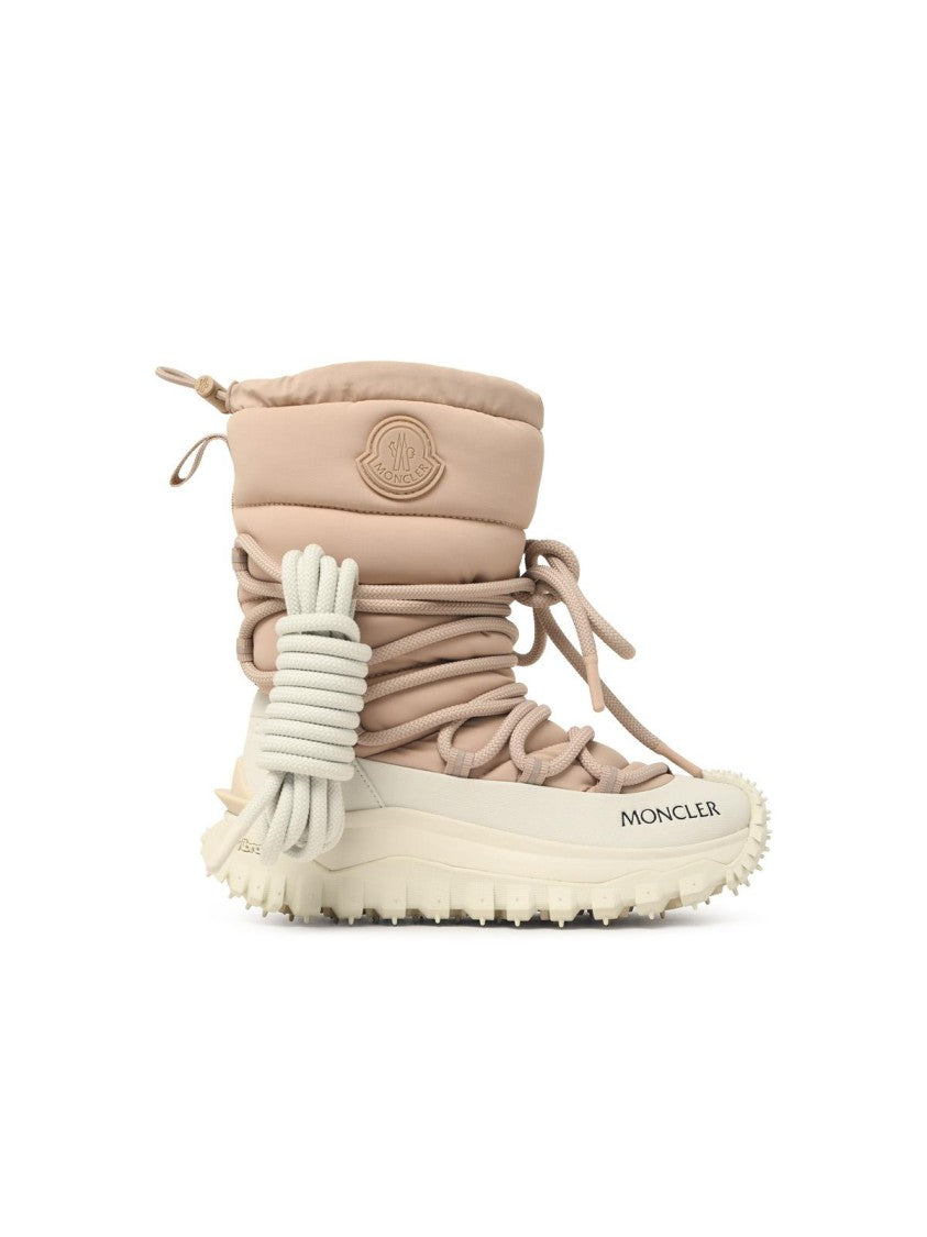 Moncler 'Trailgrip Après' High Boots In Stretch Nylon Nude