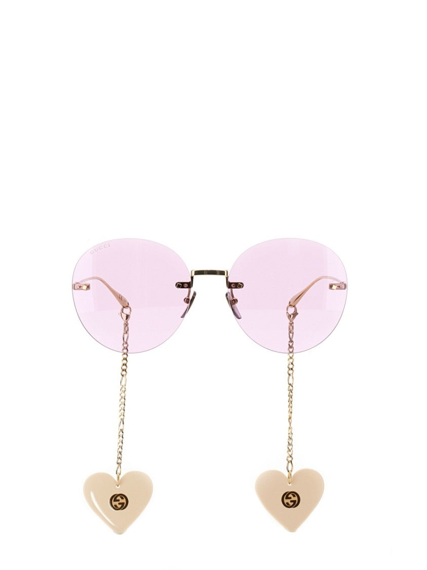 Gucci Heart-Shaped Pendant Sunglasses