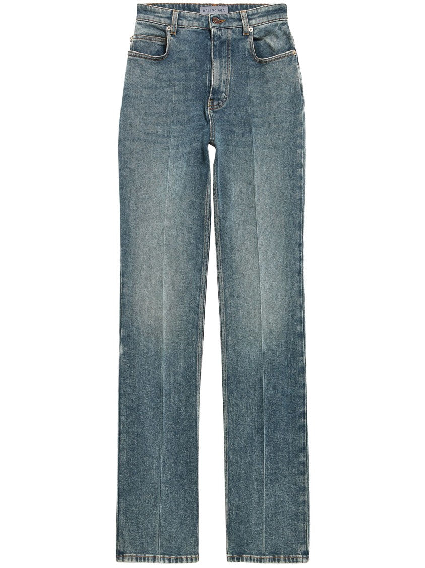 Balenciaga Medium Blue High Waist Slim Jeans