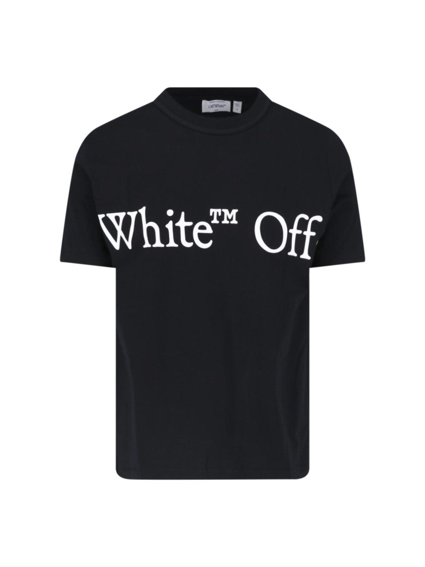 Off-White Black Bookish Cotton T-Shirt