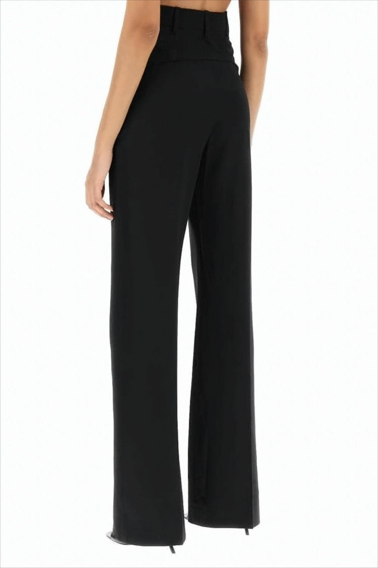 Jacquemus High-Waist Tailored Suit Pants With Flared Hem