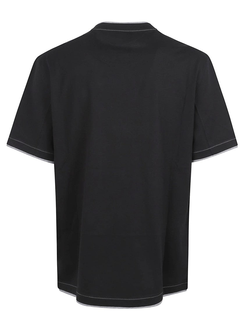 Brunello Cucinelli Short-Sleeve Black T-Shirt